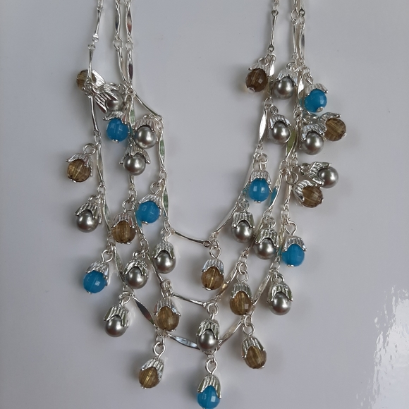 Jones NY Silver 3 Tier Necklace - Picture 2 of 5